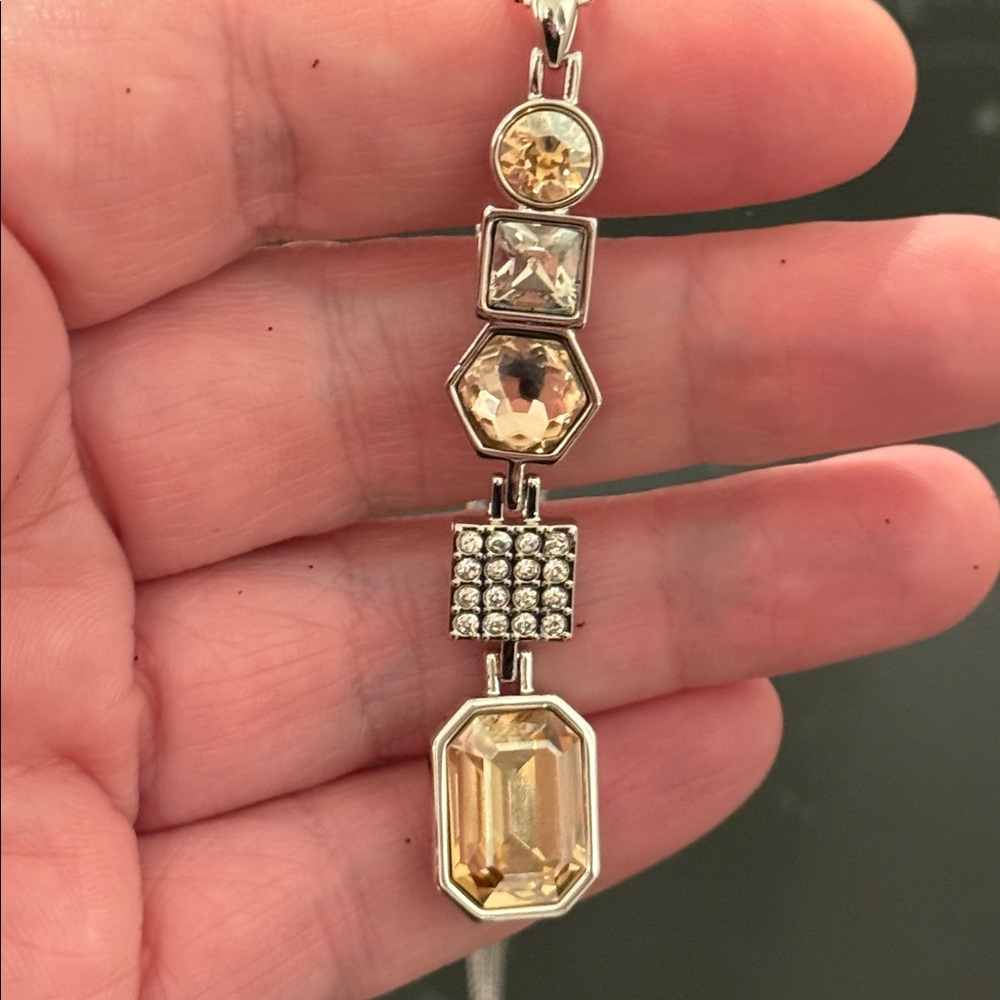 Touchstone Crystal by Swarovski  SHAPED Pendant  necklace. - Picture 2 of 4